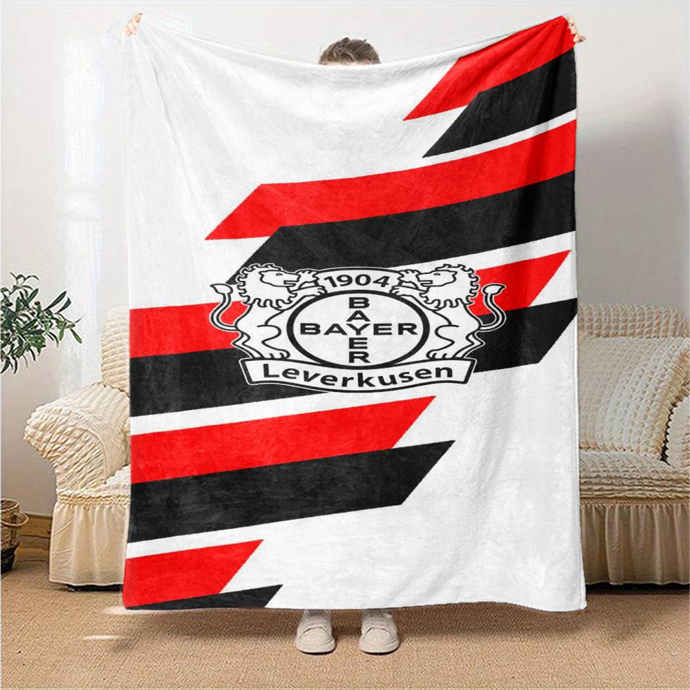 Bayer Leverkusen Theme Printed Blanket - Perfect for Couch, Bed, Travel & Outdoor Use | Machine Washable, Cozy & Durable.