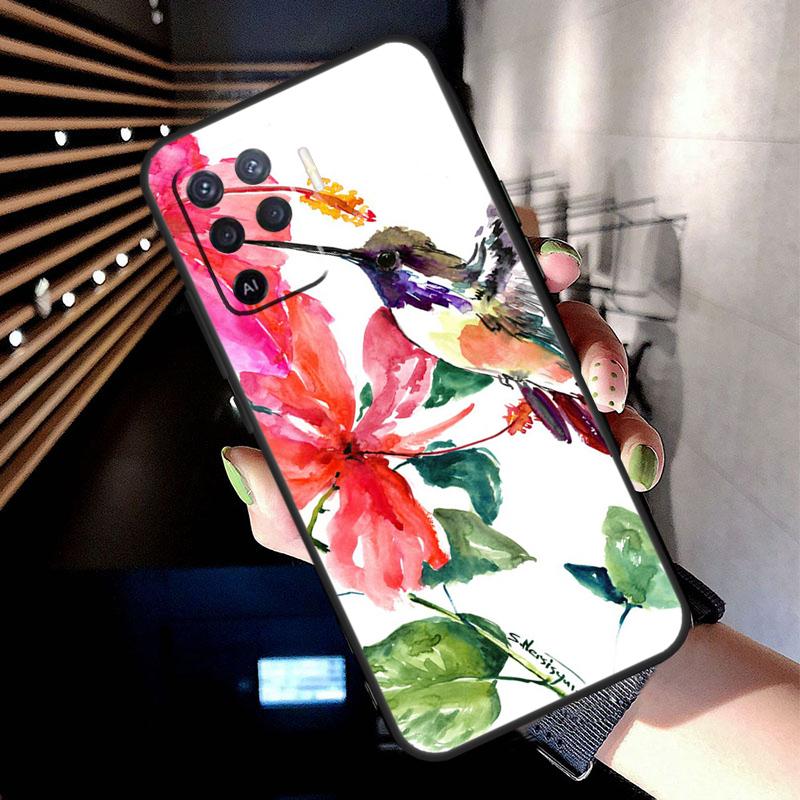 Hummingbird Case For Oppo A78 A98 A18 A38 A58 A60 A80 A40 A77 A57 A17 A74 A54 A94 A96 A76 A16 A15 A5 Pro