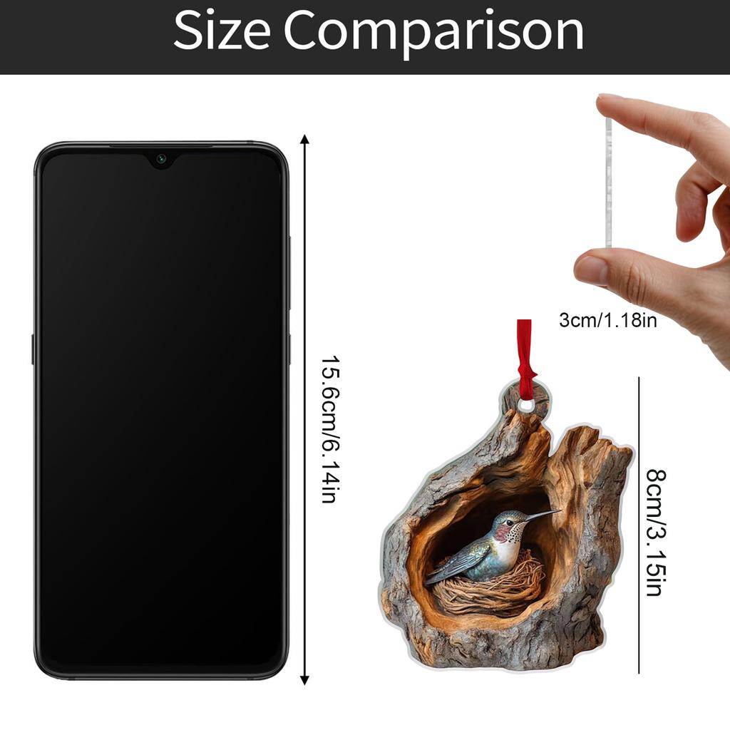 New Forest Animal Pattern Acrylic Ornaments -  Animal Christmas Tree Decorations - 2D Flat Christmas Hangings