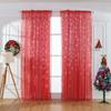 Translucent Tulle Curtain Gauze Transparent Curtain Soft Snowflake Sheer Curtains Living Room