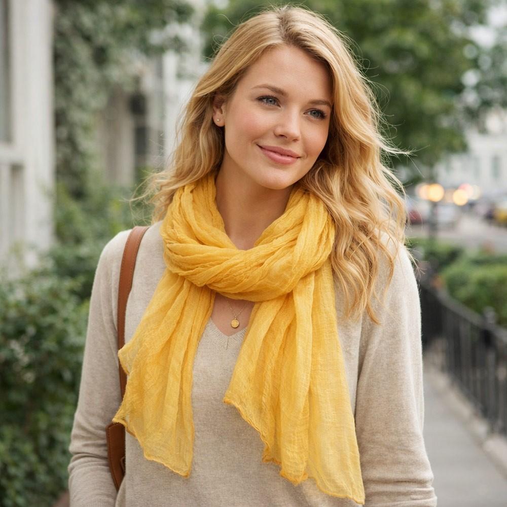 Long Chiffon Scarf Thin Shawl Silk New Beach Scarves  Women's Fashion