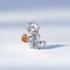 Tani by Minetani 14k Classic Solitaire Earring  2ct