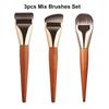 3/2/1pcs Ultra Thin Foundation Brush Soft Hair Thin Face Contour Brush Flat Contour Brush Blending Foundation Cream Makeup Tools