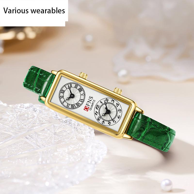 Quartz Watch Dual Time Digital Classic Roman Scale Waterproof Quartz Watch