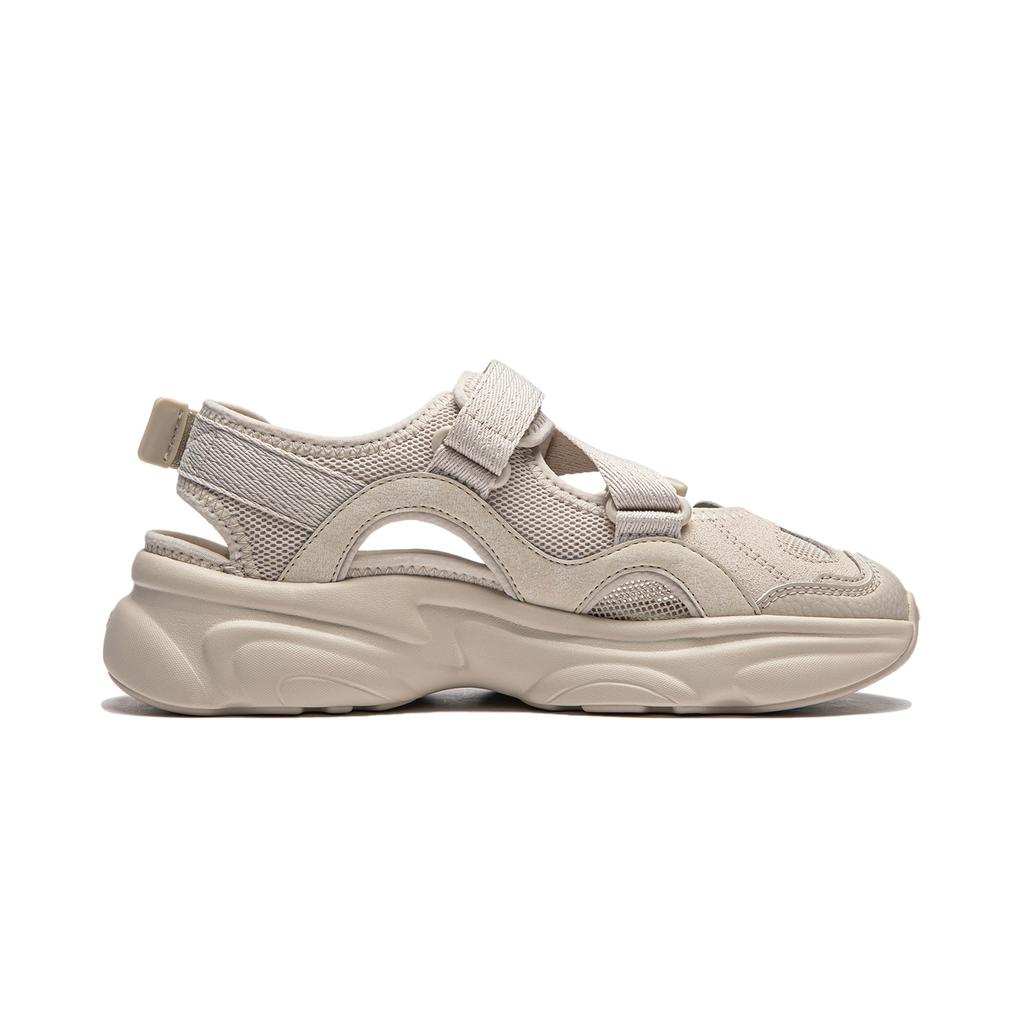 Li Ning Nai Ye 2.0 V2 Comfortable Simple Lightweight Durable Breathable Thick Sole Increased Height Retro Mary Jane Sandals Women sandals AGCU182-3