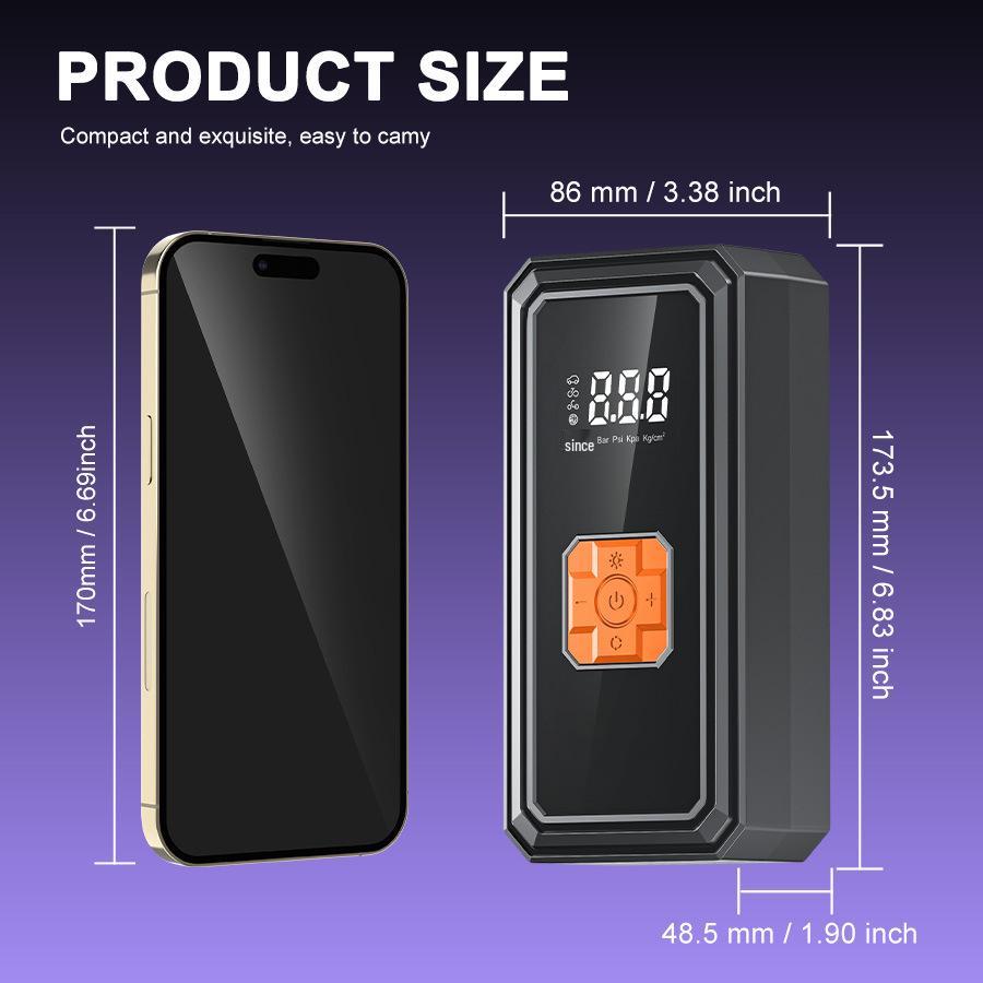 Wireless Electric Portable Tire Inflator for Cars