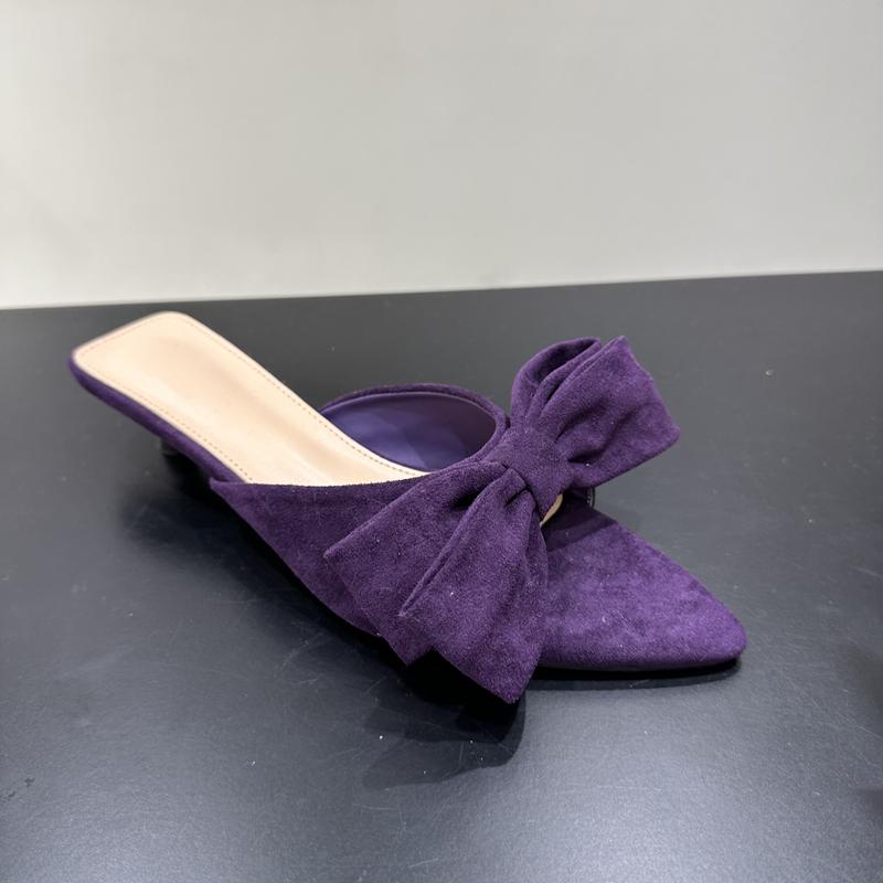 Fashion SUOJIALUN 2025 Summer New Brand Women Slipper Fashion Big Bow-knot Ladies Elegant Slides Thin Low Heel Outdoor Vacation Sandal