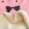 Cartoon Bowknot Printed Coral Fleece Blanket Thickened Artificial Lambswool Spring Autumn Warm Blankets For Bed Sofa Nap Blanket