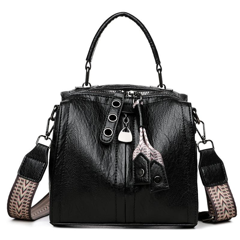 IELGY Retro Boston Bag Shoulder Crossbody Fashionable All-Match Large-Capacity Handbag