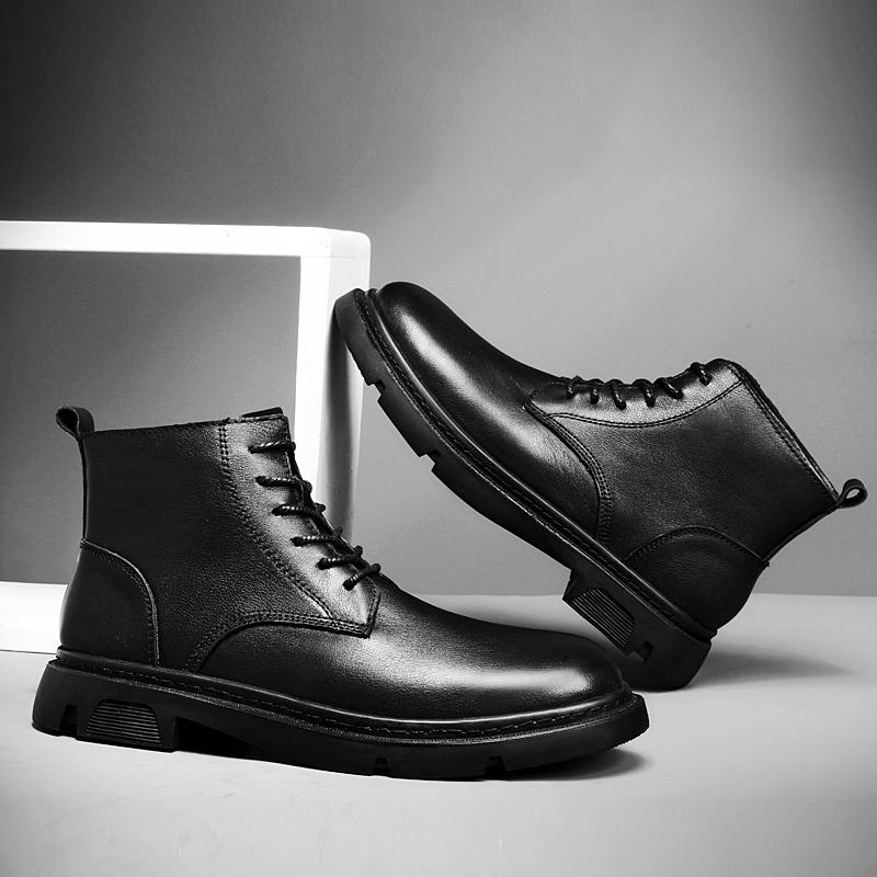 FashionCrocodile Pattern Men's Ankle Boots Luxury Brand High Top Footwear Fashion Outdoor Street Chelsea Shoes Comfortable Short Botas