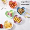 Heart-shaped Snack and Fruit Dish for Dining or Coffee Table