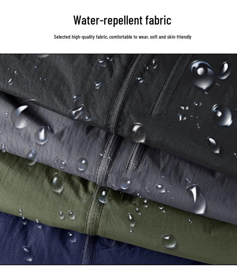 Herbst/Winter 2025 Herren Wasserdichte Jacke mit Stehkragen - Lässig, Einfarbig, Für mittlere und ältere Jahre.