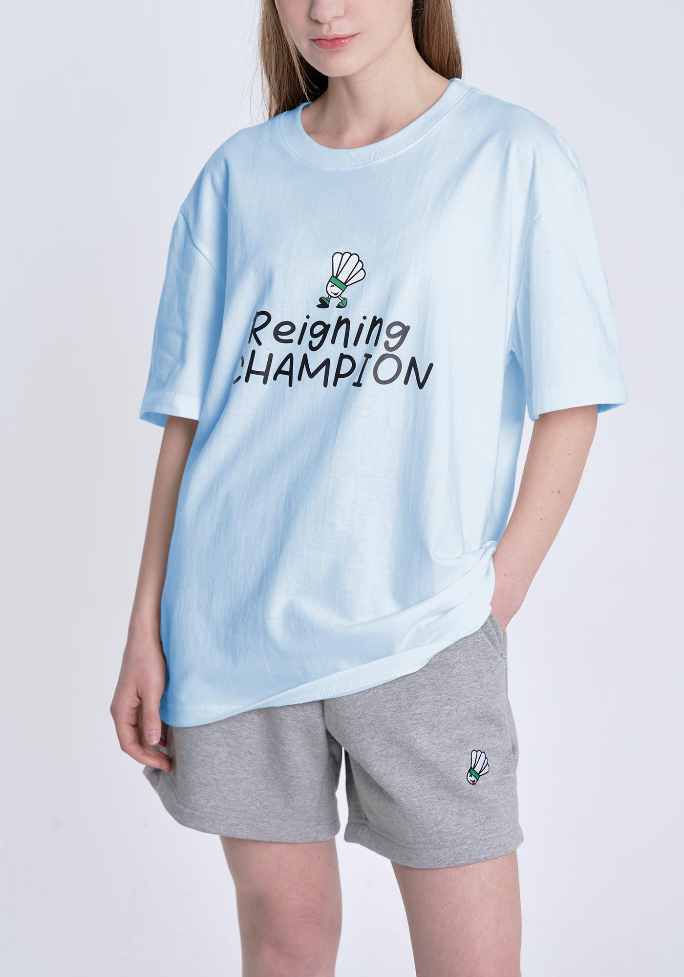 Mestari Badminton Rc T-Shirt Unisex Short Sleeve T-Shirt Ct3003 Sky Blue M