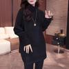 Plus Size Women's High Neck Thermal Fleece Long Sleeve Slimming Top for Autumn/Winter