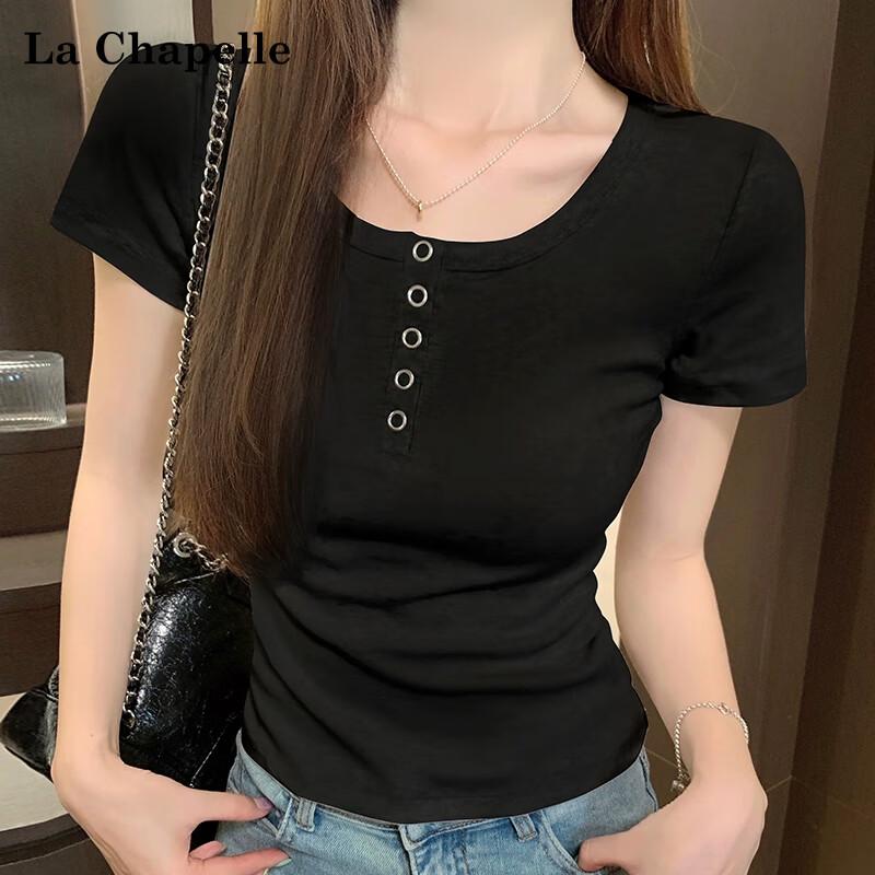 La Chapelle Women s Slim Fit Short Sleeve T-Shirt XL