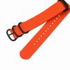 One-Piece Five-Ring Nylon Watch Strap with Frosted Silver & Black Buckles (18-20-22mm)