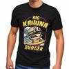 Mens T-Shirt Big Kahuna Burger Print Shirt Funny Print Surfing Wave-