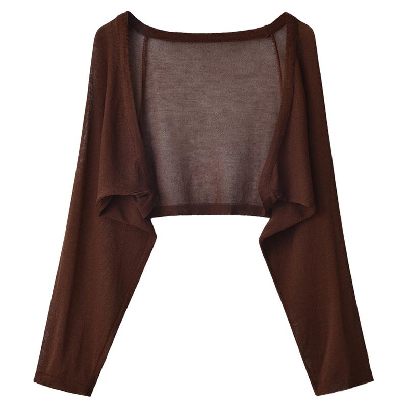 Women Knitted Long Sleeves Cardigan Tops High Waist Sun Protection Shawl