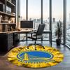 Warriors Printed Round Rug Carpet Chair Rug Area Rug Entryway Doormats,for Office Chair Living Room Bedroom Kitchen Room.