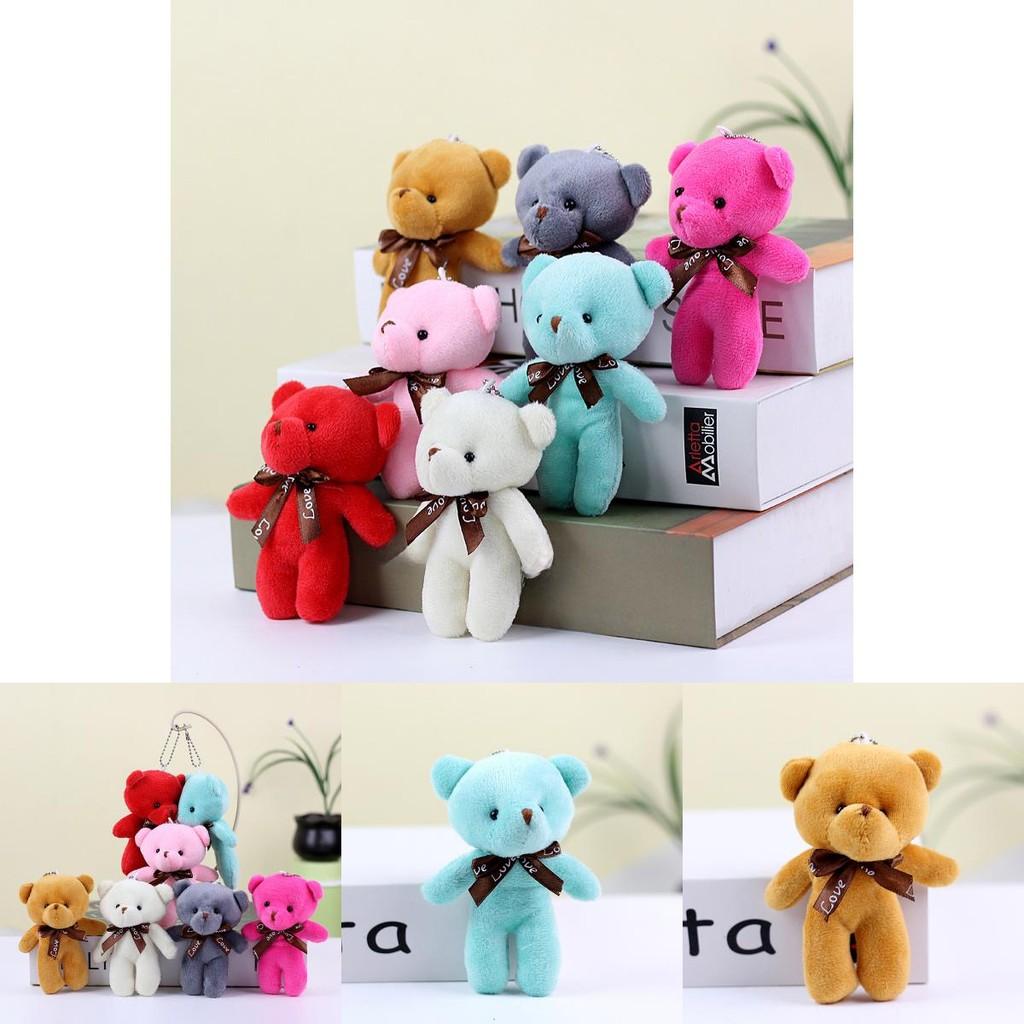 Adorable Teddy Bear Plush Toy Keychain Soft Stuffed Animal Doll Cute Gift