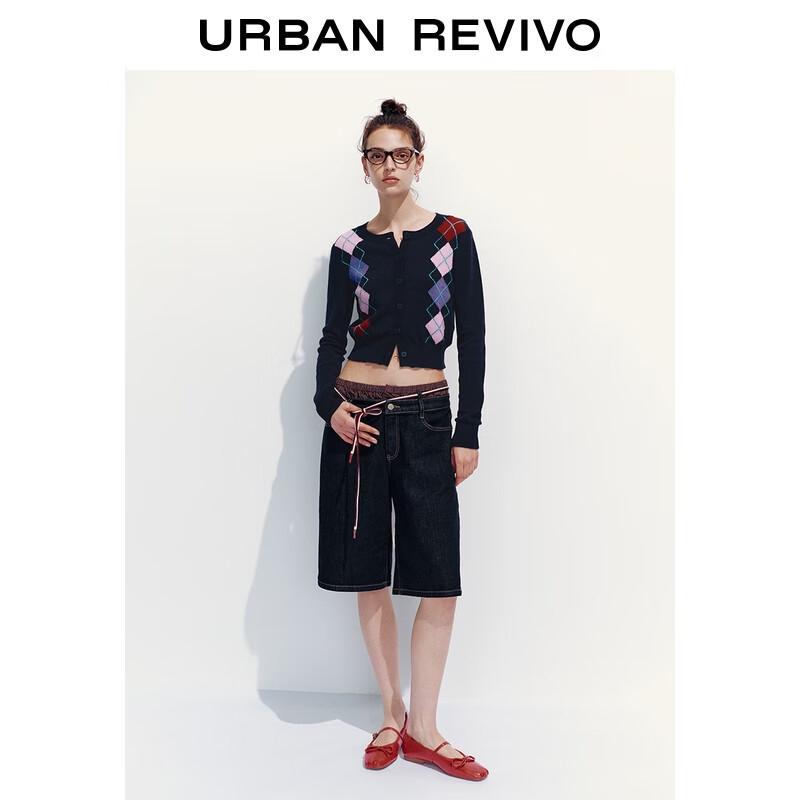 UR Women's Retro Plaid Knit Cardigan