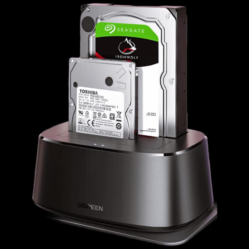 UGREEN USB 3.0 Dual-Bay Hard Drive Dock for 2.5/3.5-inch SATA HDDs