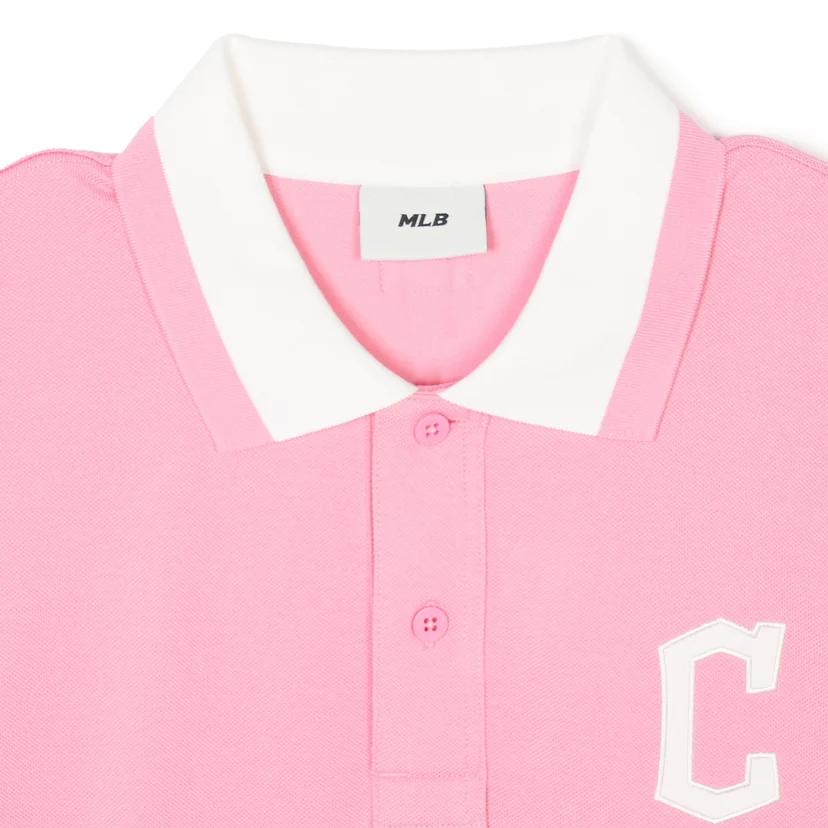 New MLB Polo Shirts Unisex Pink 3APQV0143-45PKS