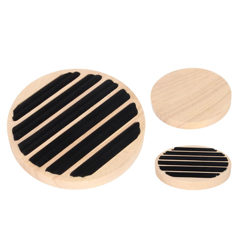 Jewelry Box 6 Slots Round Jewellery Holder Storage Display Case for Earring Necklace