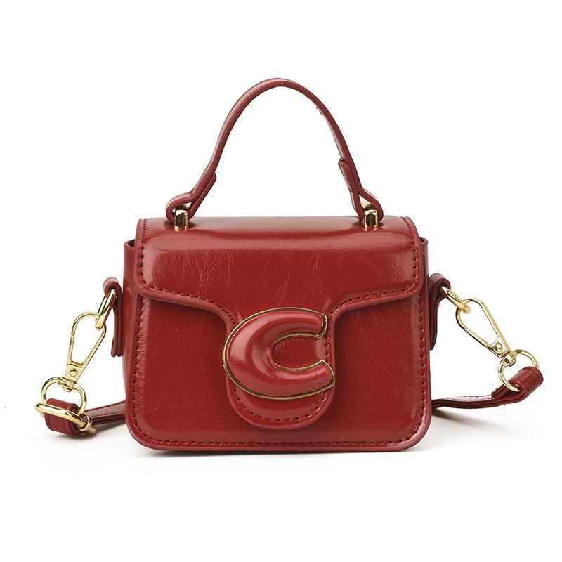 Minimalist Small Handheld Bag Pu Material With Card Pocket For Street Style