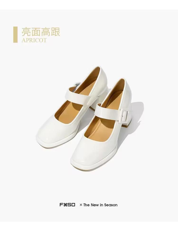 

Туфли Мэри Джейн на высоком каблуке женские весна 2025 новые модные темпераментные туфли с круглым носком французские ретро милые туфли Мэри Джейн 40