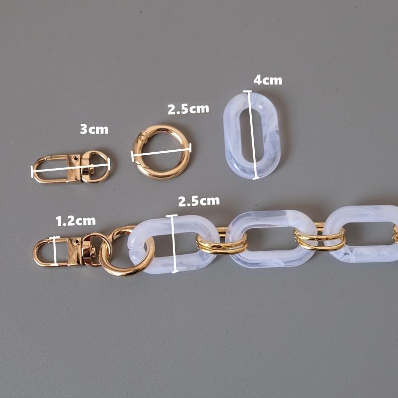 New Phone Chain Accessory Detachable Parts Amber Crossbody Resin Cute Strap Phone Case Chains Acrylic Shoulder Lanyard Hanging Chain