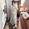 New Chinese style ink tie-dye suspender dress women's summer loose and thin holiday style long dress off-the-shoulder a-word skirt