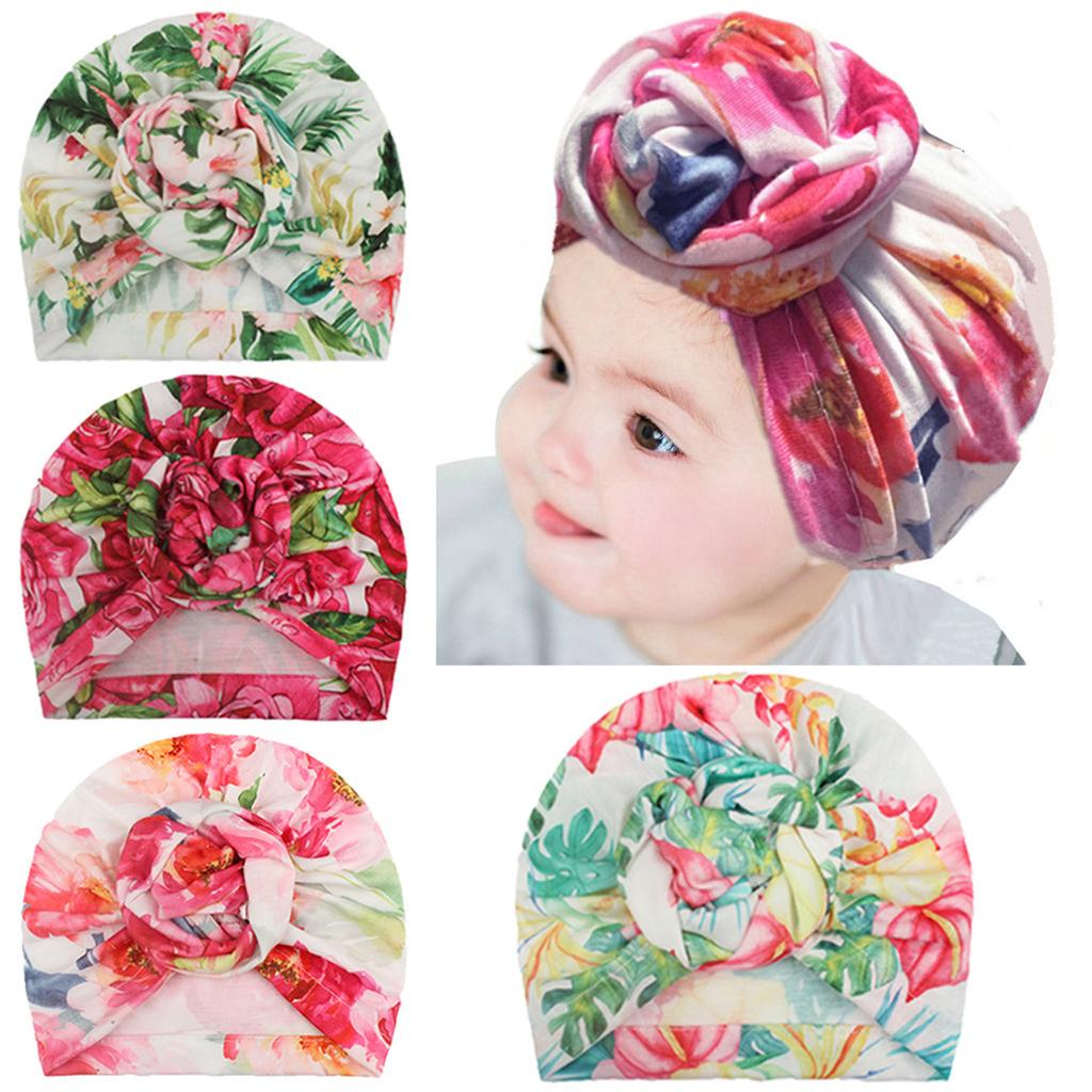 Neonato Turbante Testa Avvolgere Nodo Cap Bambino Bambini Boemia India Beanie Cappello Stampa Fasce Neonato Turbante Testa Avvolgere Nodo Cap Bambino Bambini Boemia India Beanie Cappello Stampa Fasce