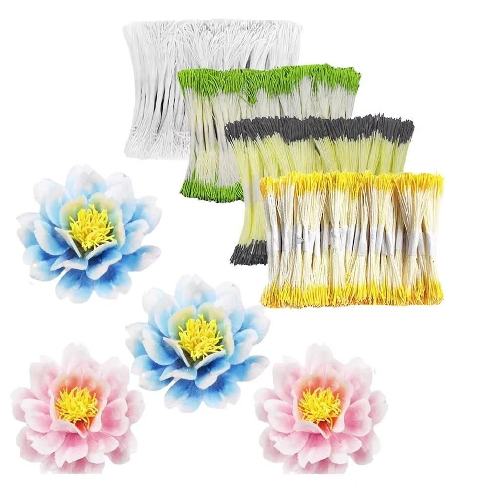 20Pcs Waterdrop Artificial Pistil 1mm Plastic Simulation Flower Stamen 8CM Handcraft Flower Core Artificial Flower Accessories