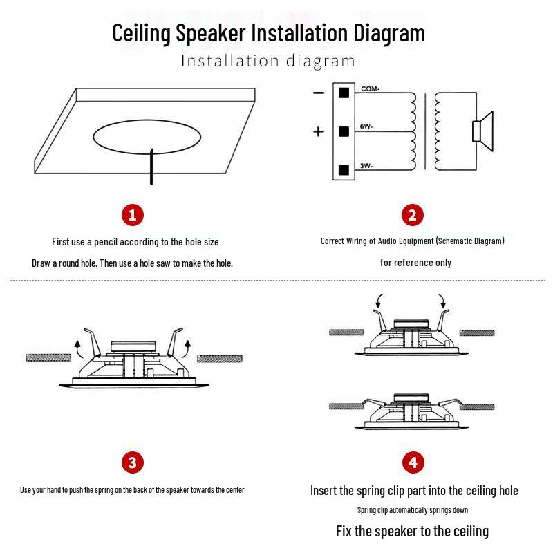 Newmine D168 Constant Voltage Ceiling Speaker PA System (CN version)