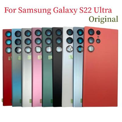 Glass Rear Door Replacement Housing For Samsung Galaxy S22 Ultra Battery Back Cover Rear Cover With Glue Adhesive