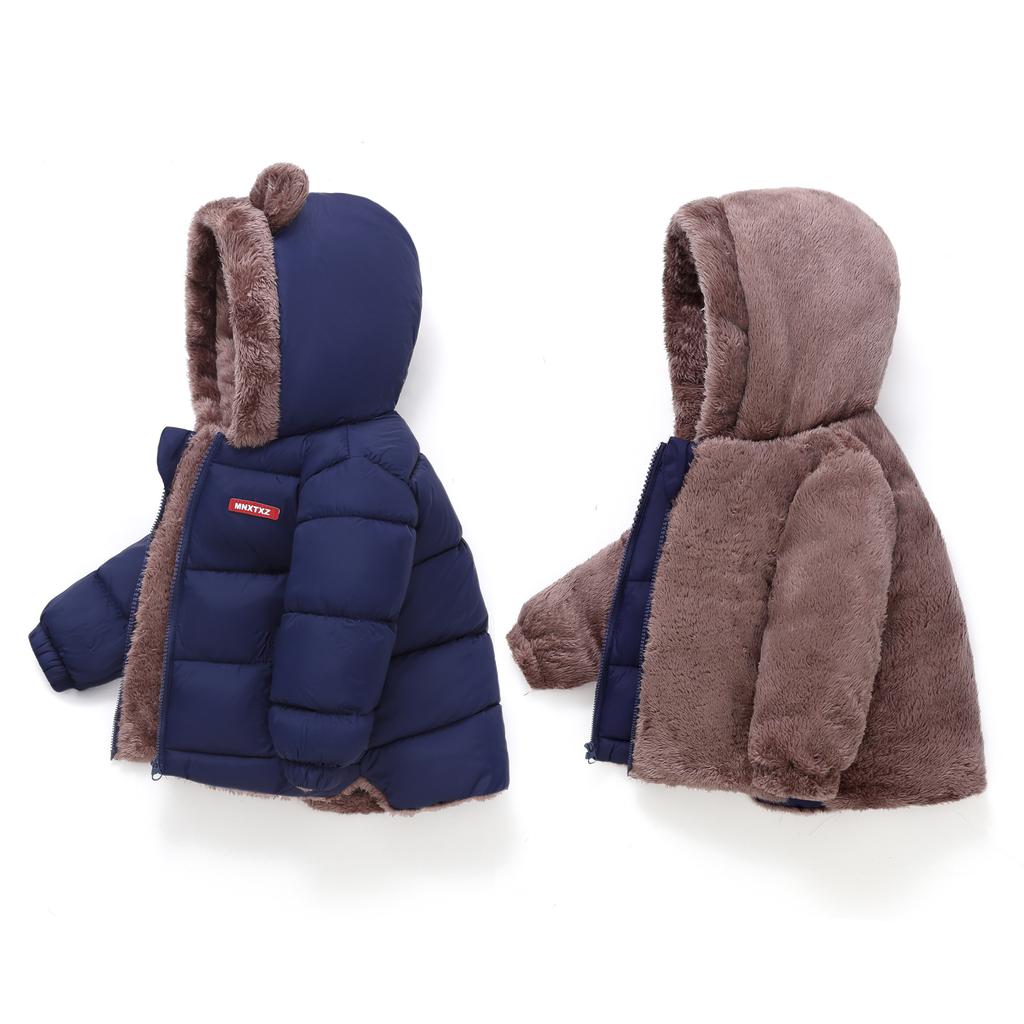 Autumn and winter children's down cotton clothes, boys and girls, medium and small children's cotton clothes, and down thermal cotton jackets.