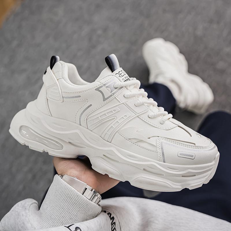 New Fashion Men 's Four Seasons Comfortable Thick Sole Shoes Students Boys GirlsTrending Soft Sole Breathable Casual Running Sneakers