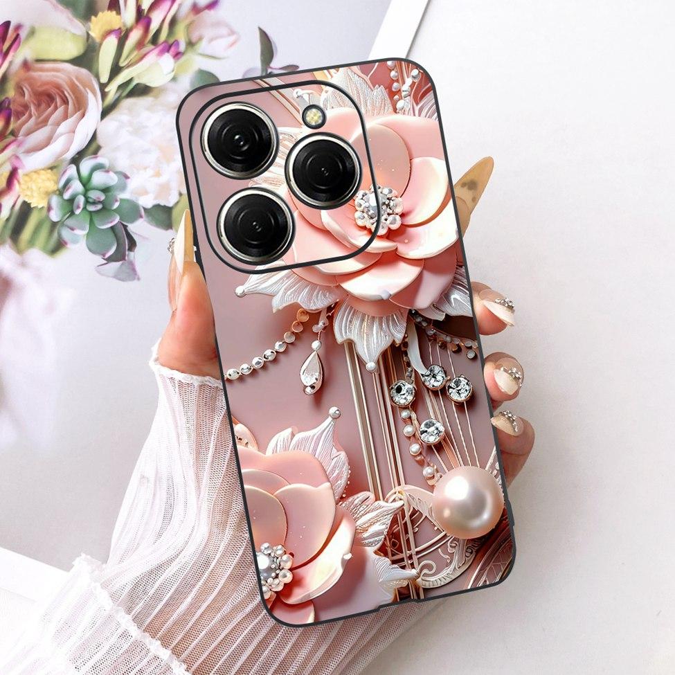 Case For Tecno Spark 20 Pro Cover KJ6 Cute Cat Fashion Butterfly Painted Casing For Techno Spark 20 Pro Bumper