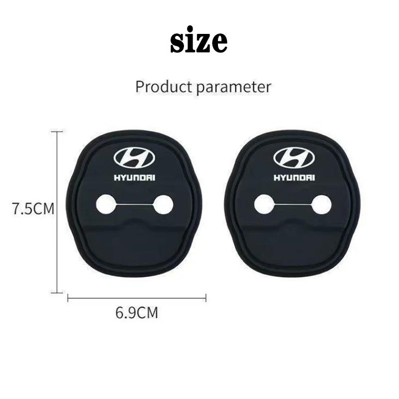 2/4Pcs Car Door Lock Anti-collision Silicone Cover for Hyundai Genesis NLINE I10 I20 I30 I40 IX20 IX35 Kona Getz Veloster Tucson R2