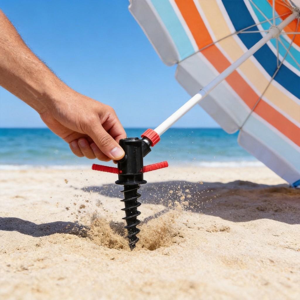 Beach Umbrella Windproof Plastic Anchor For Sunshade And Outdoor Use