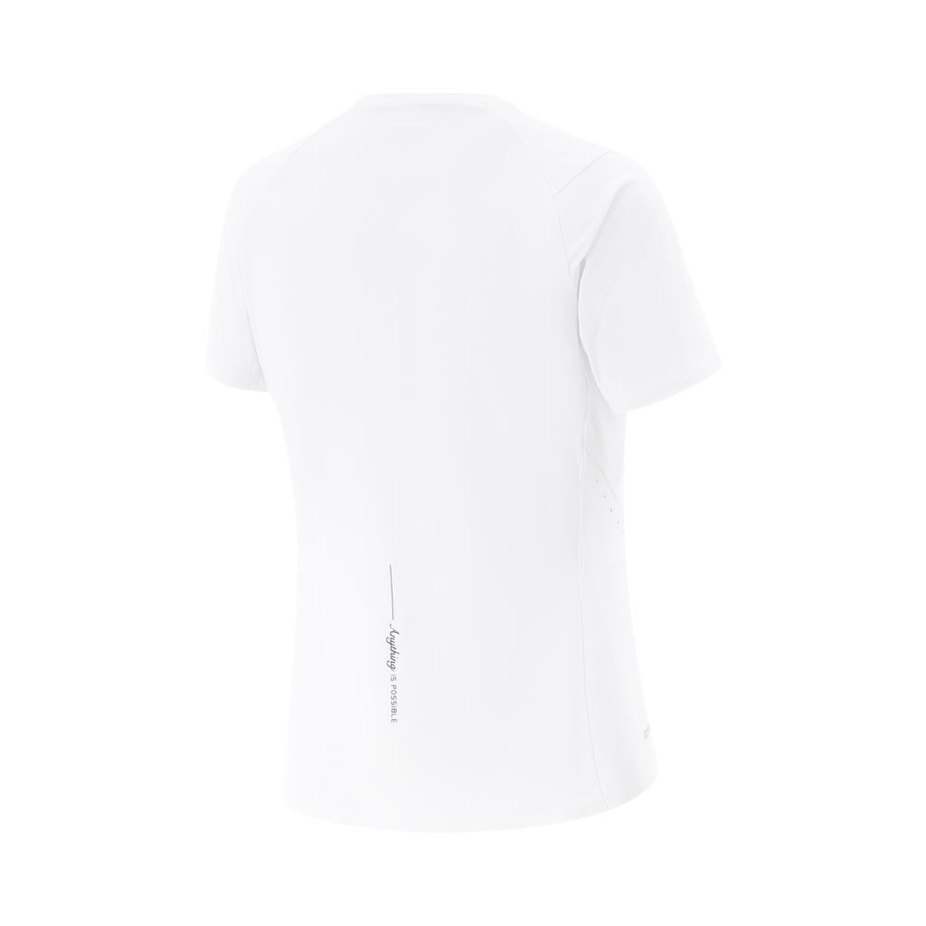 Li Ning Fitness Series Solid Color Comfortable Simple Round Neck Breathable Short Sleeve T-Shirt Women Tops White ATSV560-1