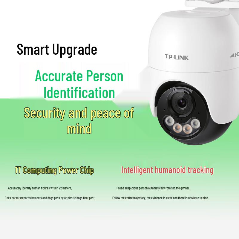 TP-LINK 8MP 4K Full-Color Outdoor Wireless PTZ Security Camera CN plug (adapter included)