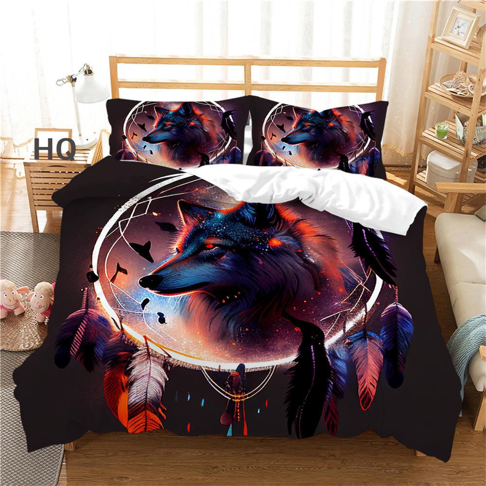 Dream Catcher Wolf Series Bedding Two Or Three-Piece Digital Set