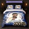Set Biancheria da Letto Personalizzato con Nome Jude Bellingham 1 Copripiumino + 2 Federe Logo Calcio Regalo Personalizzato per Occasione Speciale Decorazione Camera da Letto