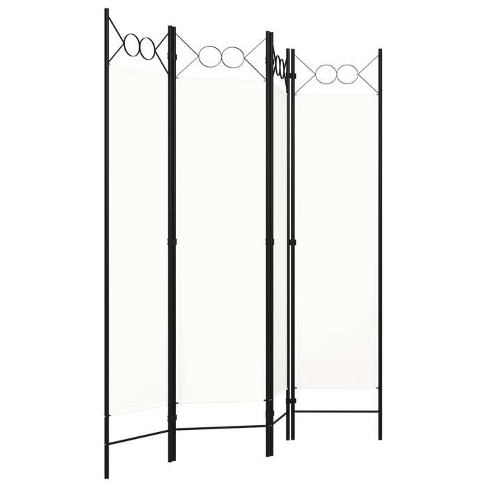 VidaXL Room Divider 4 Panels Cream White 160x180 Cm