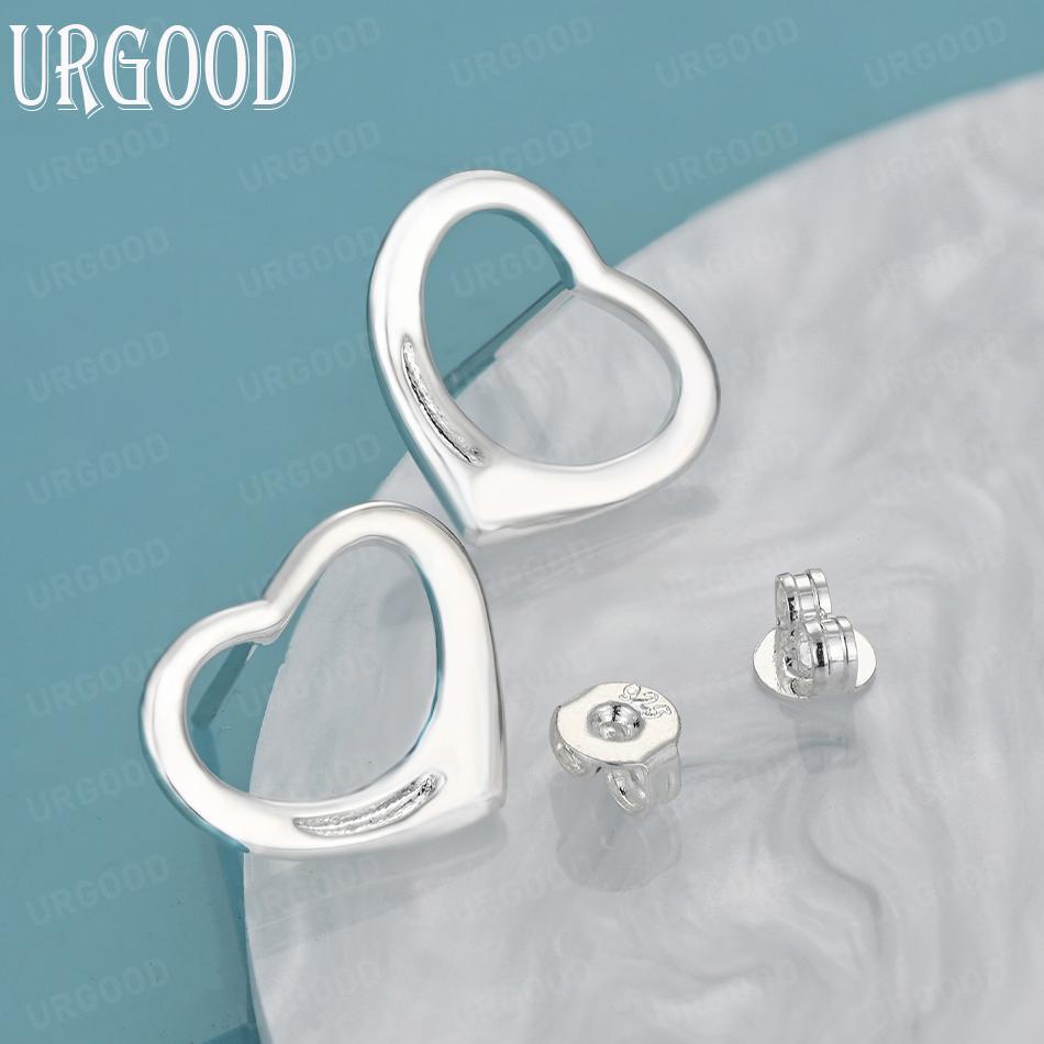925 Sterling Silver Wedding Jewelry Heart Fashion Earrings Gift