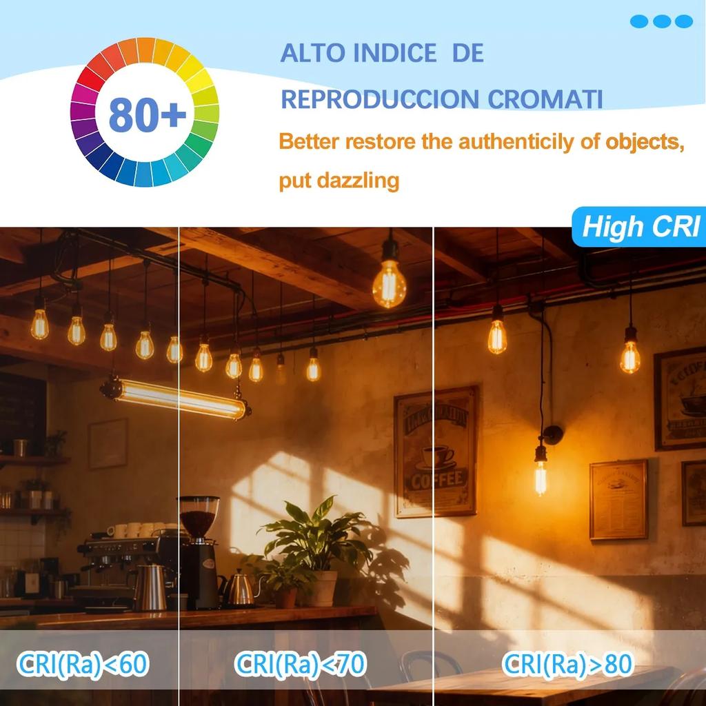 6PCS LED Filament Light Bulb Retro Edison E27 E14 B22 4000K 2700K 220V A60 G45 C37 Vintage Ampoule Incandescent Bulb Edison Lamp