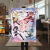 1PC Puella Magi Madoka Magica Print Flannel Blanket, High Quality All Seasons, Home Decor, Warmth and Comfort, Perfect for Christmas Gifts