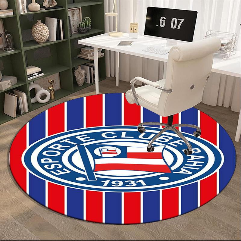 1PC round rug Esporte Clube Printed Round Area Rug ,Rug For Home Office, Round Chair Rug, Decorative Carpet Fan gifts Christmas gift